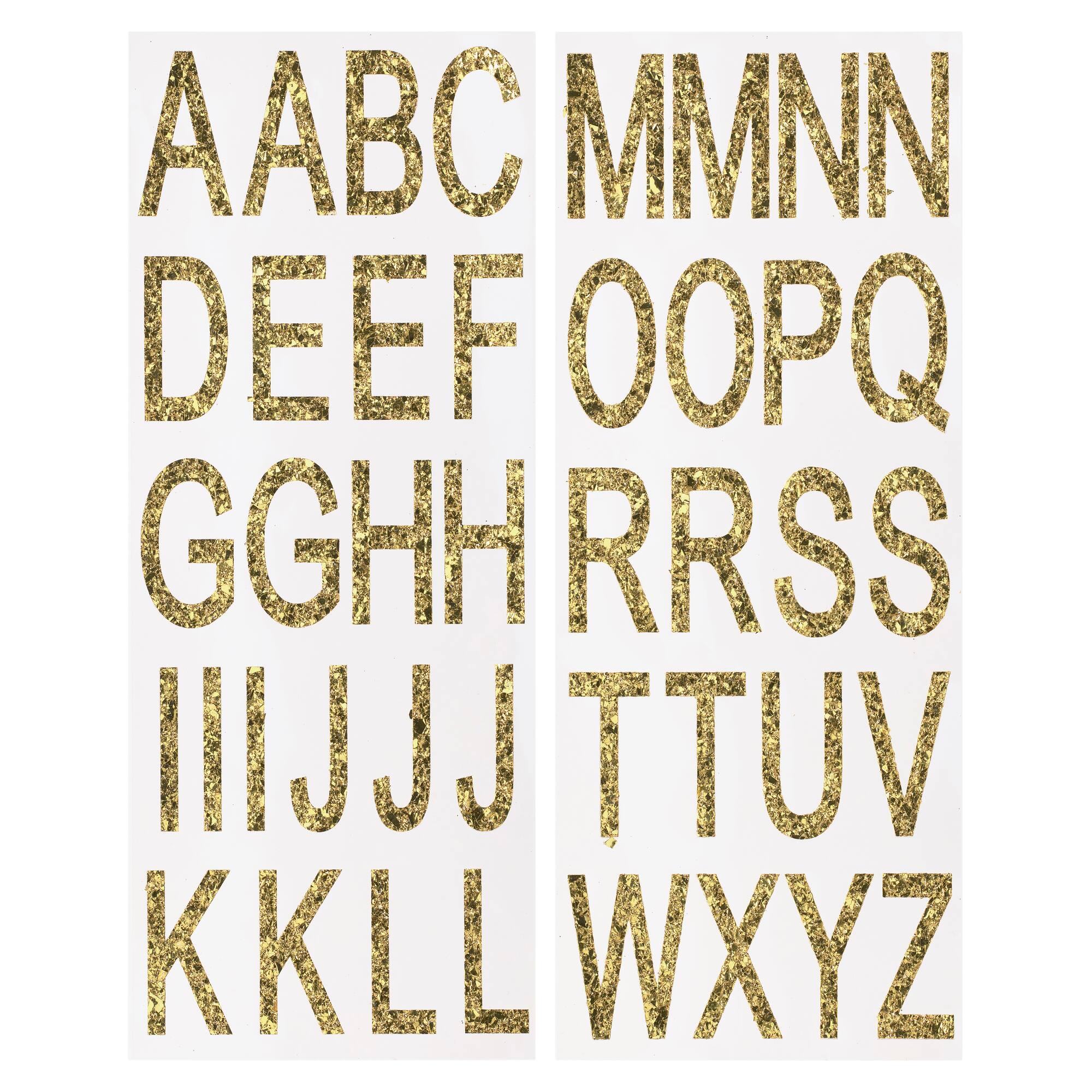 12 Pack: Gold Chunky Glitter Alphas by Recollections™